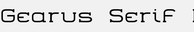 Gearus Serif Bold